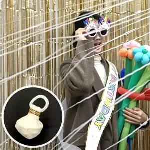 고품질 생일 파티 이벤트 축포 줄폭죽 화이트 줄폭죽 플라워샤워 종이폭죽 축포 생일폭죽 WFIESK3