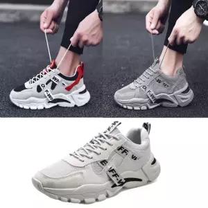 남성 스트릿 키높이 운동화 런닝화 레터링 포인트 가죽스니커즈 캐주얼운동화