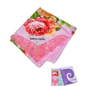 피에르가르뎅 플라워 코너 레이스 여성 손수건 2매입 스타킹 여성내의 팬츠 팬티스타킹