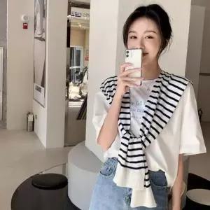 여름 니트 케이프 어부바 숄 단가라 스카프-WFINK8R