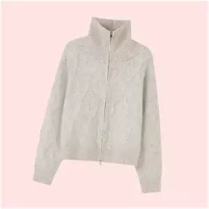 보니스팍스 SP 스팽글 투웨이 집업 하이넥 니트 니트티 스웨터 티셔츠 상의 가디건 카디건 (XP4CK004L0) 45