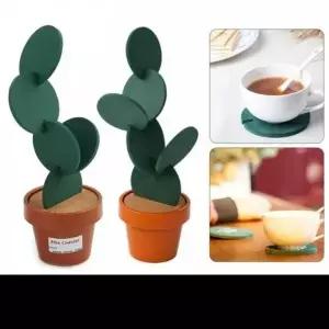 나무 315VRI79 인기 선인장받침대 음료 컵받침 홀더 테이블
