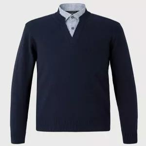 [인디안][인디안] 인디안 셔츠배색 니트 MIEBP3SC401 115사이즈까지 있어요 (P003755450)