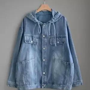 여성 청자켓 빈티지 후드 포켓 워싱 데님 자켓