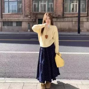 SD-260152 롱스커트 카이넨 프릴 캉캉 잔꽃 플로럴