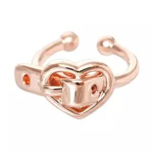 14KGP 유니크 하트 로즈골드 링 귀찌 이어커프