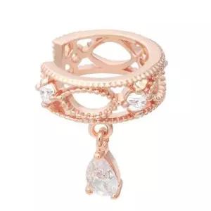14KGP 화려한 큐빅 로즈골드 링 귀찌 이어커프 WFK1M25