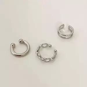 심플 실버 링 이어커프 귀찌 귀 안 뚫는 귀걸이 WD41A41