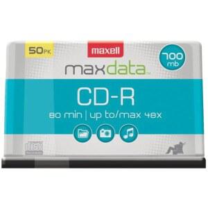 Maxell 623251/648250 700MB 80분 CD-R(50-ct 스핀들), 블루