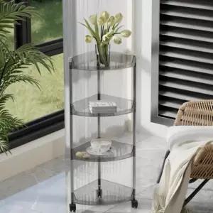 투명 틈새 트롤리 트롤리 바스켓 수납 카트형선반 코너형 이동