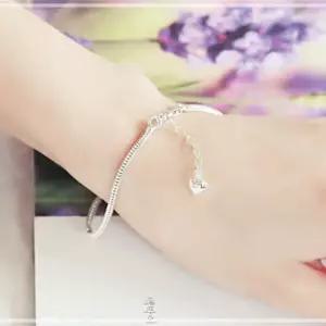 체인 Silver 뱀줄 스네이크 팔찌 하트 실버 LW7010BB 사무실