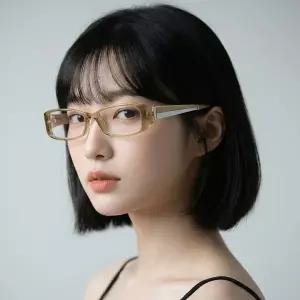 [토즈] 안경테 TO5011 041 반투명 브라운 직사각형 여자 남자 명품 뿔테