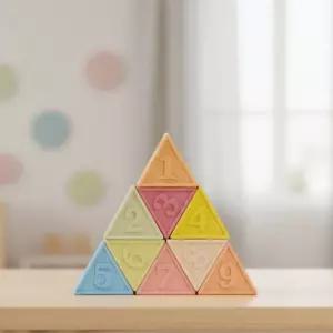 캐스B 말랑팡팡 쌓기블록 9종세트 도형블럭 쌓기놀이 소프트 알파벳 장난감 학습 숫자놀이