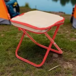 ( )퀵셋 휴대용 접이식의자 2p세트 미니의자 파우치의자 파우치접이식의자 26cm 레드