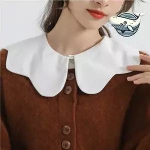 여성용 화이트 심플 넥카라 레이어드 이너 코디 레이스케이프 넥레이스 목레이스 목칼라