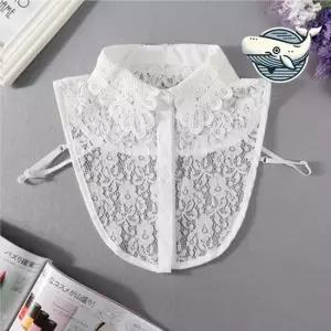 여름 레이스 카라 넥클로스 여성 패션 블라우스 면레이스넥케이프 넥케이프칼라