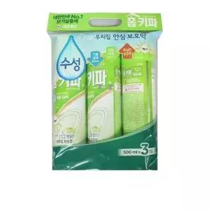 에어졸 홈키파 스프레이 모기 3p 내츄럴 허브향 500ml