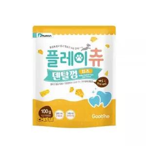 듀먼 반려견 덴탈껌 간식 플레이츄 치즈맛 10p 100g 1개