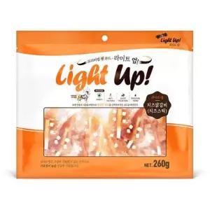 라이트업 애견 간식 스틱 고단백 치즈닭갈비 치즈 260g