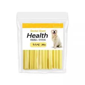 덴탈헬스자이언트 강아지 간식 껌 치석 제거 대형 치즈맛 260g