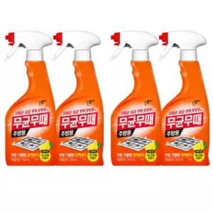 피죤 주방 세정제 스프레이 기름 찌든때 750ml X4개