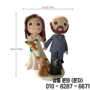 웨딩 케이크 인형 추억을위한 가을 장식 소녀 커플 애완 신랑 생일