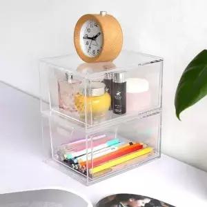 [셀러에이드]투명 소품 정리 서랍 아크릴 화장품 정리함 데스크 수납함 박스