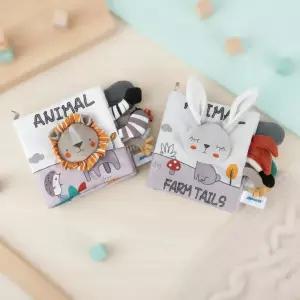 캐스B 퍼니헝겊책 농장동물 정글동물 꼬리책 촉감놀이 봉제 바스락 감각자극 놀이북 소근육발달