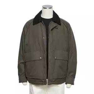 매장정품 renoma FW (한정수량) 카키브라운 오버핏 골덴 카라배색 점퍼 RPKMBU02ANW 978701