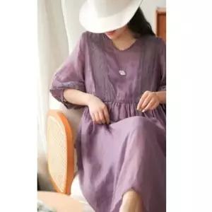 은창)프론트 레이스 라인 하늘 원피스 여름 빅사이즈 (KYR-WDEE0C6)