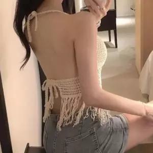 홀터넥 밑단 수술 비키니 나시 ST500279