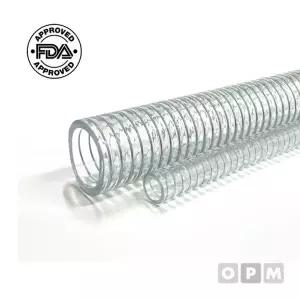 [VCJ02083]식품용 부품 투명 스프링호스 75x20m