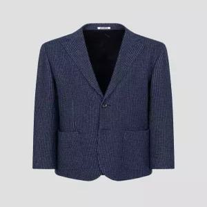 FORTEX 미니멀 패턴 조직물 저지 재킷  네이비 (RY6111P01R)