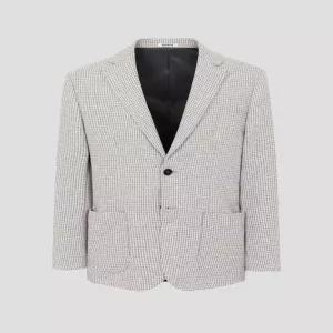 FORTEX 미니멀 패턴 조직물 저지 재킷  베이지 (RY6111P01A)