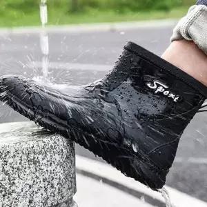 남성 겨울 미끄럼방지 레인 부츠 캠핑 장화 루프 첼시부츠 남성레인부츠 롱부츠 레인부츠