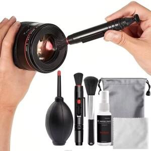 6-in-1 디지털 카메라 청소 키트 전문가용 에어 블로워 DSLR 렌즈 천 펜 브러시 도구 CCD 센서 키보드용