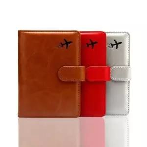 여권지갑 가죽 카드 수납 여성 자석 여권 커버 버클 여권 가죽
