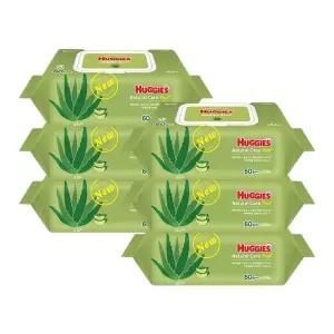 하기스 내추럴케어 아기물티슈 캡형 64매 6개입 하기스물티슈 캡형물티슈