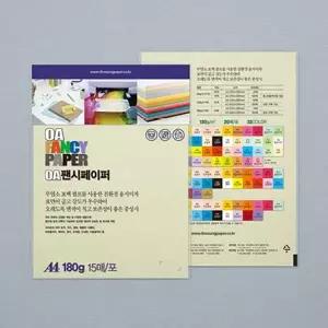 A4 153QQB87 R02 칼라용지 OA 15매 팬시페이퍼 연미색 180g