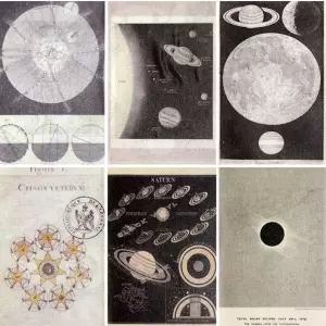 다꾸용품 983UBO58 다꾸용 황산지 데코 우주 그림 종이