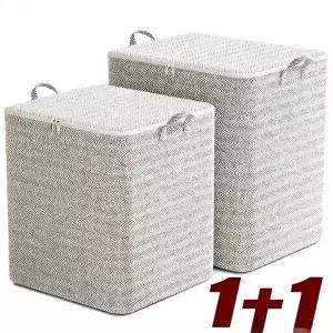 사이즈 특 대용량 겨울 이불 스웨터 옷 사각 정리 보관함 파우치 전기장판 가방 패딩 압축팩 수납함 2개