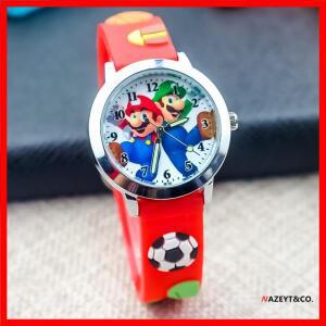 게임 마리오 만화 캐릭터 루이지 요시 3D 축구 어린이 쿼츠 전자 손목시계 생일 선물