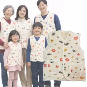 패밀리룩 어린이 아동복 제주 감귤조끼 꽃무늬조끼 누빔조끼 촌캉스 시골조끼 김장조끼 주니어 기념품선물