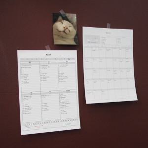 리코즈 스케줄러 모음 스터디플래너 위클리 먼슬리 다이어리