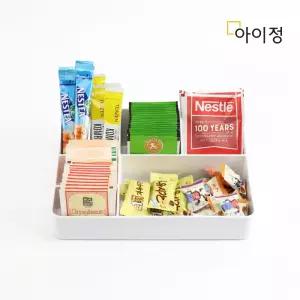 [아이정] 티백 커피 보관 탕비실 정리함 클린업 트레이