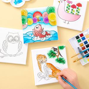 [오피스스쿨] 민화샵 캔버스 액자 (10종) 만들기 diy 캔버스천액자 무지 무도안 면천캔버스림