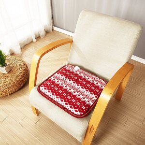 [더안] 극세사 전기방석 1인용 노르딕레드