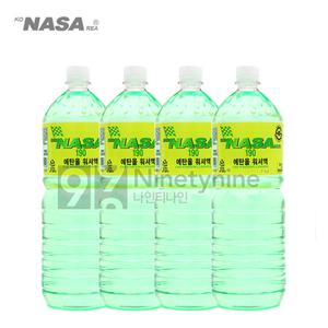 무료배송 나사 워셔액-1.8L 4개/에탄올워셔액/발수코팅/그린/레인Ok/소낙스/더뷰/맥과이어스/불스원/탑크린