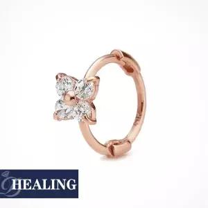 [도로시] 14k 큐꽃잎 귀찌(1개)