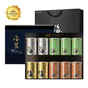 명품 광천 트러플 돌김 바질페스토 아보카도유 홍삼 캔김 고급선물세트 10P + 쇼핑백